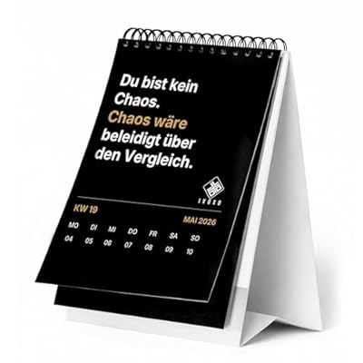 Calendario de escritorio 2026 desmotivador de 53 semanas con frases desmotivadoras, humor negro y sarcasmo, divertido calendario con mensajes en formato A6, idea de regalo divertida para oficina | Ya disponible en tu tienda friki favorita! En mundofriki.es!