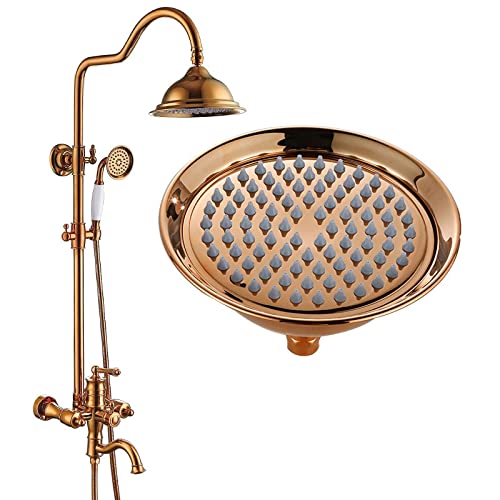Ensemble de douche vintage noir mural mitigeur 3 fonctions - 3