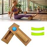 4-in-1 Cork Balance Board Set – Foot Strengthener & Ankle Stability Trainer with Roller, Massage Ball & Toe Bands – Fall Prevention Compact Wobble Board for Home Physio, Office & Seniors