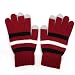 4sold Touchscreen Gloves, for iPhone, iPad, Blackberry, Samsung, HTC and other smartphones, PDA's & Sat Navs (Dark Red White)