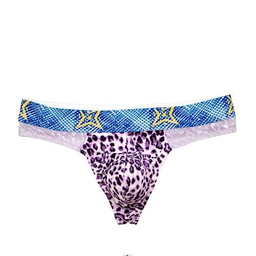 Men'S Lace Low Waist Thong Sexy Breathable T-Back Bikini Underwear2