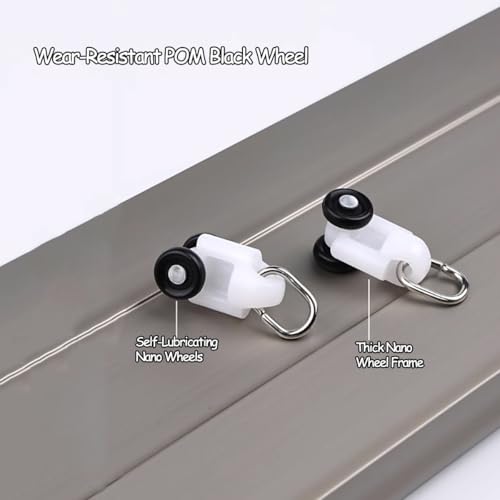 Riel deslizante para cargas pesadas con doble pista de techo de aluminio gris 3