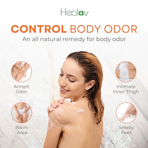 Persimmon Body Wash for Body Odor Control – Purifying Deodorizing Soap for Eliminating Nonenal Body Odor – Underarms, Intimate Inner Thigh, Bikini Area, Smelly Feet – Natural Deodorant Soap, Kids Safe