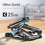 UTRYUP Mini Stepper for Home Exercise, Compact Hydraulic Stair Stepper with Resistance Bands, Quiet Fitness Machine with LCD Monitor, 300 lbs Weight Capacity - Image 3