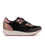 zapatillas yumas mujer  Zapatilla Sneaker Yumas Chiara Negro Fabricado en Plantilla Confort Látex para Mujer. Talla 36