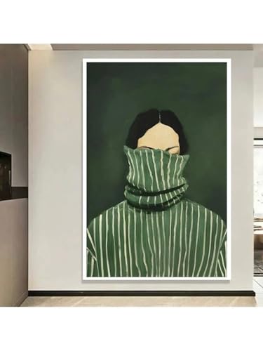 Affiche abstraite à rayures pour filles déco esthétique rétro - 4