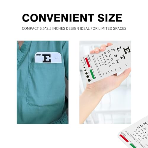 Image of YAFIYGI Eye Chart Snellen and Rosenbaum Combo Vision Test Card for Exams Near Point Charts for Professional and Pediatric Use 2 in 1 Eye Exam Chart Set Kids Gifts Eye Exams and Vision Screening 2 PCS