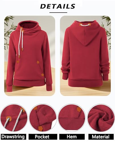 Hoodies for Women UK Oversized Hoodie Womens Autumn Winter Long Sleeve Ladies Hoodies Pullover Sweatshirts with Pockets - Image 5