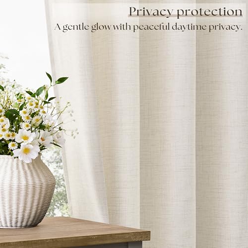 Image of 100 Inch Long Curtains for High Ceiling Living Room Cream 52x100