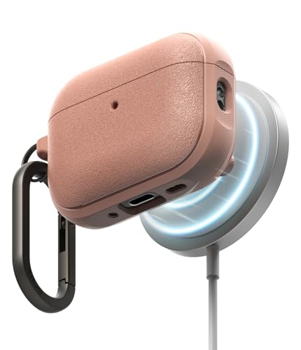 Image of Ringke Onyx Magnetic AirPods Pro 3 Case, Constant Coral | Compatible with MagSafe, Non-Slip Anti-Fingerprint Textured, Shockproof Protective Cover, Includes Carabiner