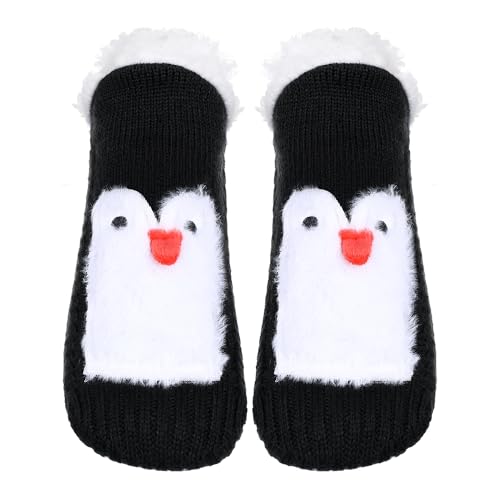 Image of ZYZX Cute Animal Slipper Socks for Women with Grips,Fuzzy Socks Indoor