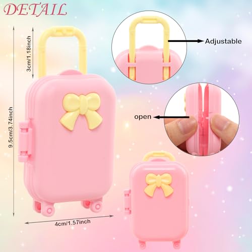 25 PCS Mini 6 Inch Doll Clothes and Accessories- 6 Tops, 6 Pants Outfits for Boy Dolls, 4 Dresses , 1 Bodysuit，3 Swimsuit, 2 Shoes Luggage Hangers 2 Pocket Glasses Headset for 5.3-6 Inch Dolls