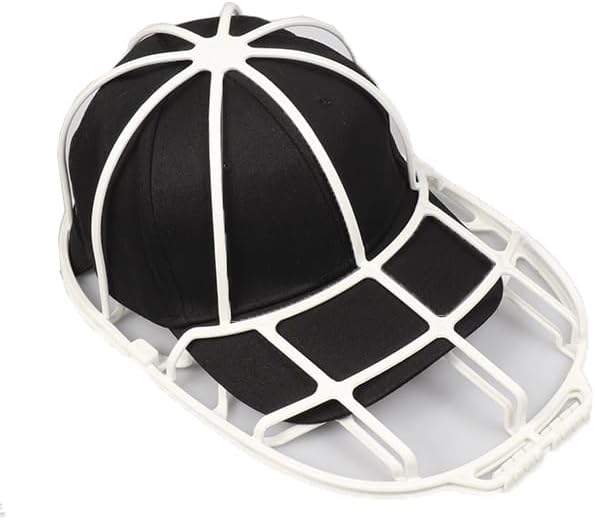 Hat Washer Cage Frame Washing Cage Hat Protector for Washing Machine keep the Hat Shape (White)