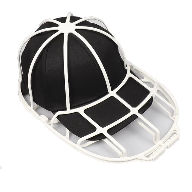 Hat Washer Cage Frame Washing Cage Hat Protector for Washing Machine keep the Hat Shape (White)