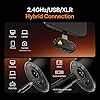 ميكروفون بودكاست لاسلكي هجين Maono Pd200w للكمبيوتر الشخصي، مجموعة ميكروفون ديناميكي Usb Xlr مع ذراع ذراع، برنامج، إلغاء الضوضاء، للتسجيل الصوتي، البث، إنشاء المحتوى، الاستوديو المنزلي، التعليق الصوتي