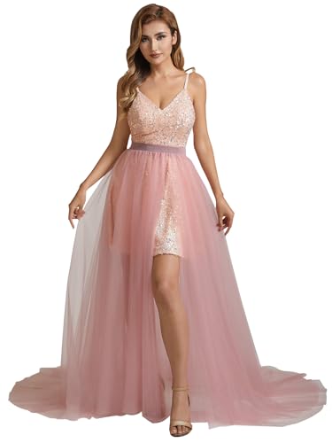High Split Tulle Skirt Overskirt for Prom Wedding Party with Train