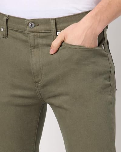 Image of Gap Men Skinny Fit Solid Print Mid Rise Lightlyly Washeded Jeans
