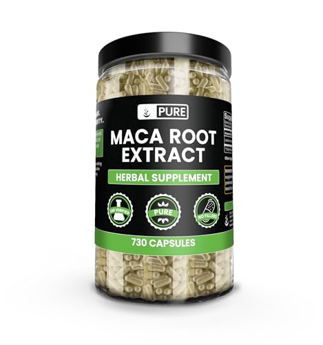 PURE ORIGINAL INGREDIENTS Maca Root (730 Capsules) No Magnesium Or Rice Fillers