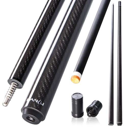 Banly Carbon Fiber Pool Cue Stick 58 Inch, Low Deflection Billiard Cue, Professional Pool Stick for Adults with 12.5mm Tip, 3/8×8 Joint