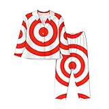 Ogniwo Design Target Print Pajama Sets For Women Soft Long Sleeve Top With Pants Pjs Loungewear Sleepwear S-Xl