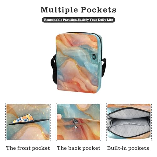 messenger bag cute shoulder bags Women's Purses Adjustable Strap for Travel Travel- Charming Peach Teal Red2