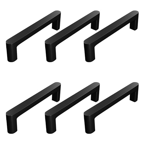Image of Atlantic Cabinet Pull Handle Black Coated, Total Length 11.80 inch, Hole-to-Hole 288 mm, Pack of 6