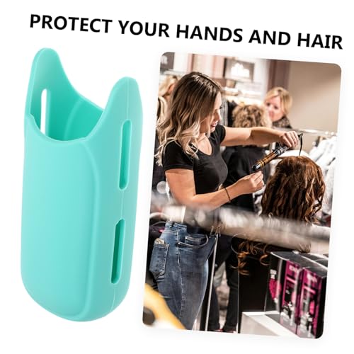 Funda de silicona para plancha de rizar compatible para herramientas de estilismo, liviana y de diseño elegante, funda segura para herramientas de cabello miniatura 6