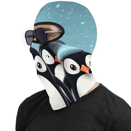 Pasamontaña térmico para hombre y mujer con estampado de pingüinos, máscara facial para esquí, motociclismo y clima frío miniatura 4