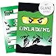 ZETTMANN® 10 Premium Einladungskarten Kindergeburtstag Junge - Karten Set mit Ninja Motiv - Einladungen Geburtstag - hochwertige Geburtstagseinladungen (Grüner Ninja)