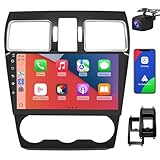 Junsun 8 Core Car Radio for Subaru Forester 2015-2018 (4GB RAM 64GB ROM) Suitable for Factory Sound Systems,5G WiFi Wireless CarPlay/Android Auto,GPS DSP RDS BT 5.0 with Backup Camera