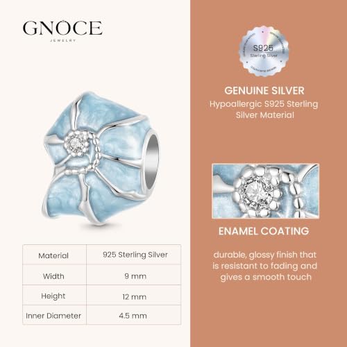 Image of GNOCE Ocean World Cute Animal Charm Beads,925 Sterling Silver Dangle Charms Fit Bracelets & Necklace, Hand-Finished Keepsake Travel Jewelry Gift for Women Men BBF