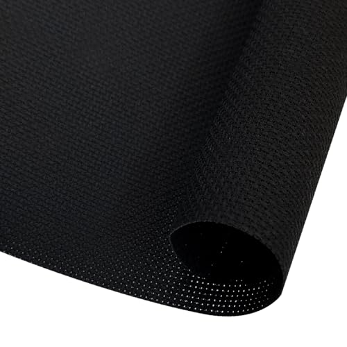 Image of Zhenqing Aida Cloth Cross Stitch Fabric, 14 Count, Big Size Black (12x12in)