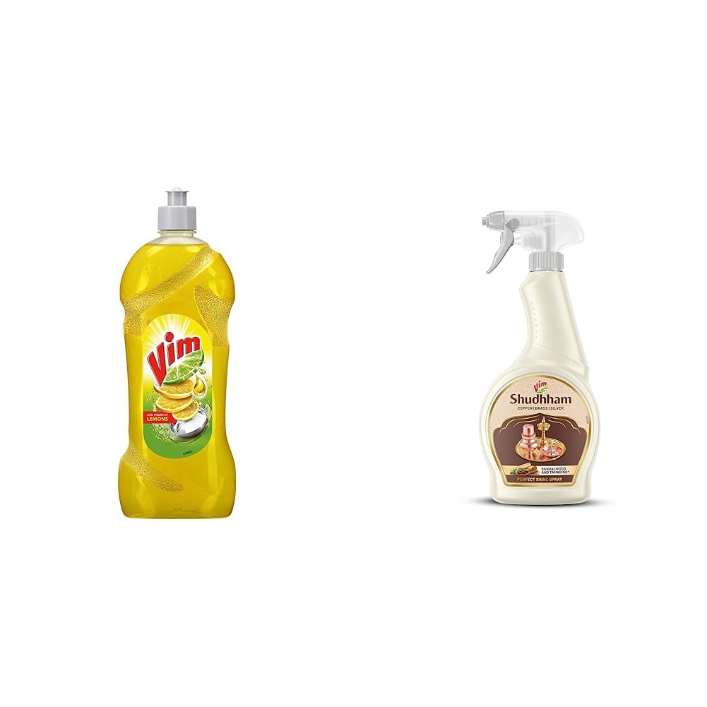 VIM LIQUID YELLOW BOTTLE 750ML & VIM SPRAY SHUDHHAM 450ML-image-34
