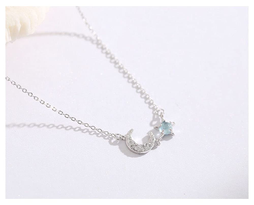 Braccialetti a catena con polsino in argento sterling alla moda, Bracciale in argento sterling 925 da donna Bracciale con stelle di luna regolabili Bracciale moda da donna Gioielli in argento sterling