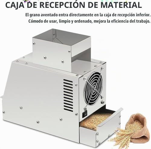 Máquina limpiadora de semillas de pájaro, divisor eléctrico de cáscara soplada de grano de velocidad ajustable, 30-40 kg/h, máquina de cribado de cereales