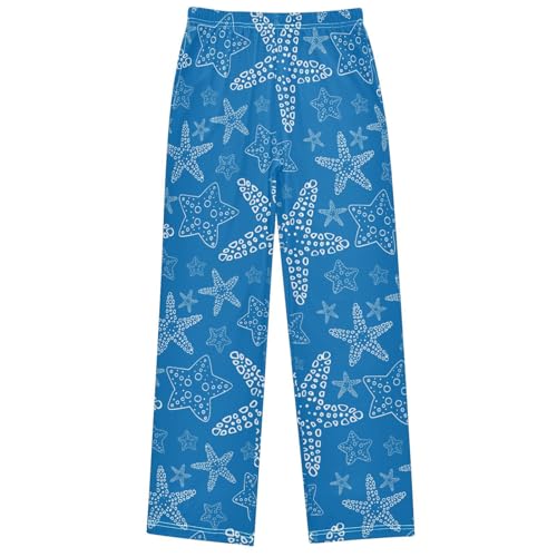 Boy's Lounge Pants Coral Reef Creature Starfish Kids Jogger Pants Elastic Waist Long Bottoms with Pockets 6-14 Years