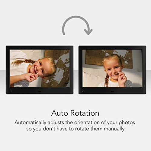 NIX Advance 10 Inch USB Digital Picture Frame - HD IPS Display, Auto-Rotate, Motion Sensor, Remote Control - Mix Photos and Videos in The Same Slideshow - Thumbnail 3