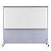 Marsh 76"x72" Winter Mist Vinyl White Markerboard Double Duty Space Divider, Alum