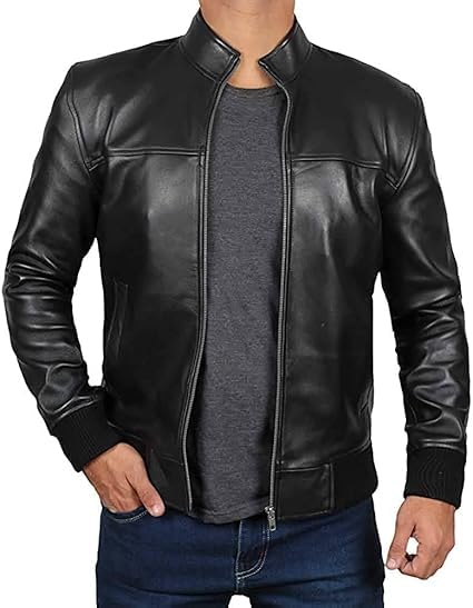 KAJAL ENTERPRISES Leather Jacket For Men's (GENERIC-B15-Black)-image-20