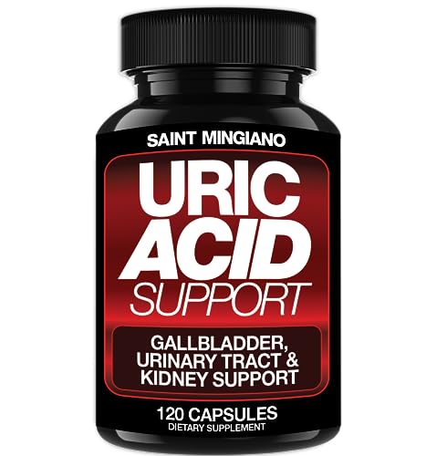 Saint Mingiano Uric Acid Flush for Gout Support -120 Capsules - Supports Kidney Cleanse Detox &...