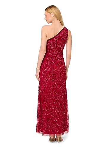 Image of Adrianna Papell Womens One Shoulder Beaded Dress