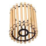 Polyvalence compacte : Ce lustre en bambou de petite taille s'adapte aisément à divers espaces intérieurs, offrant une solution d'éclairage pratique pour lampadaires, lampes de bureau ou lampes de table sans encombrement.