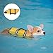Satiskid Hunde Schwimmweste, Rettungsweste mit Auftrieb & Sicherheit für Kleine Hunde, XS, Mit Rettungsgriff & Reflektierenden Elementen für Wassersport und Strand (Gelb)
