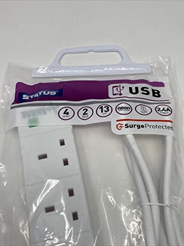 STATUS Multi Plug Extension, White - Image 3
