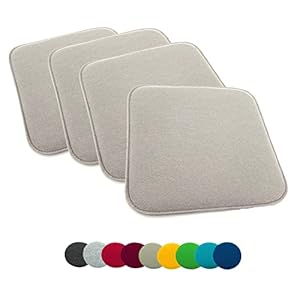 Heimtexland 4er Pack Sitzkissen Filz Quadratisch