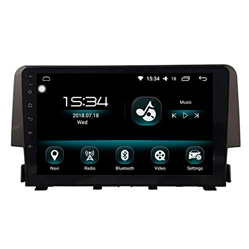 9"1 Din Android 10 Autoradio Radio Bluetooth Kompatibel mit Honda Civic 2015 2016 2017 Auto Head Unit GPS Sat Support Carplay DAB Rückfahrkamera