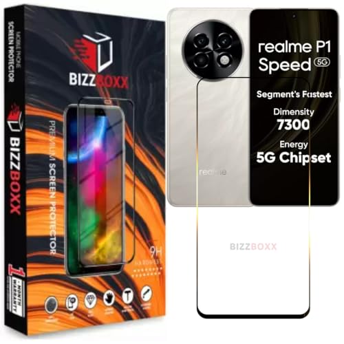 Image of Compatible With realme P1 Speed 5G Tempered Glass Screen Protector Guard With Precise Edges - High Definition, Shatterproof, Easy Install, Anti-Fingerprint (P1 Speed) - Pack of 1