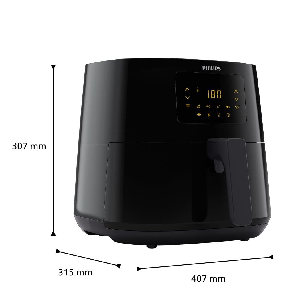 Philips Essential Airfryer XL - 6.2L, Fritteuse ohne Öl, Rapid Air Heißlufttechnologie, Touchscreen, HomeID App mit Rezepten (HD9270/90R1) (Generalüberholt)