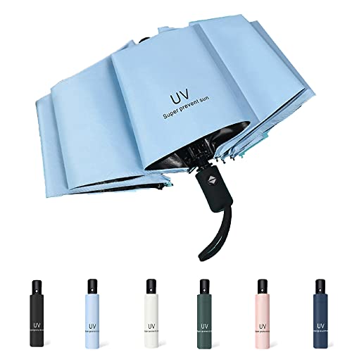 Genmai Soeasy Travel Umbrella Folding Umbrella For Rain,Compact Windproof Umbrella For Car,Lightweight Uv Protection Sun Umbrella For Men And Women,Portable Umbrella Blue #TOP9