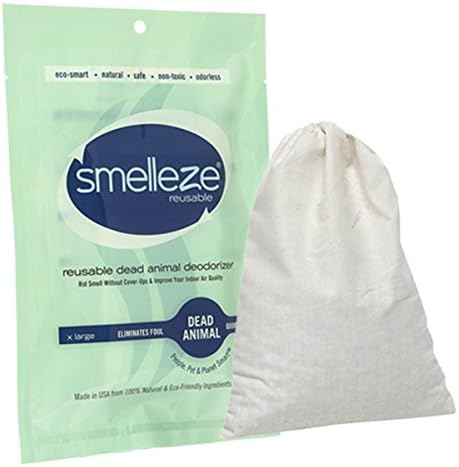 SMELLEZE Dead Animal Smell Eliminator Deodorizer Pouch: Rid dead rat smells, dead animal odors, dead mouse odor & dead rodent smell - even in wall